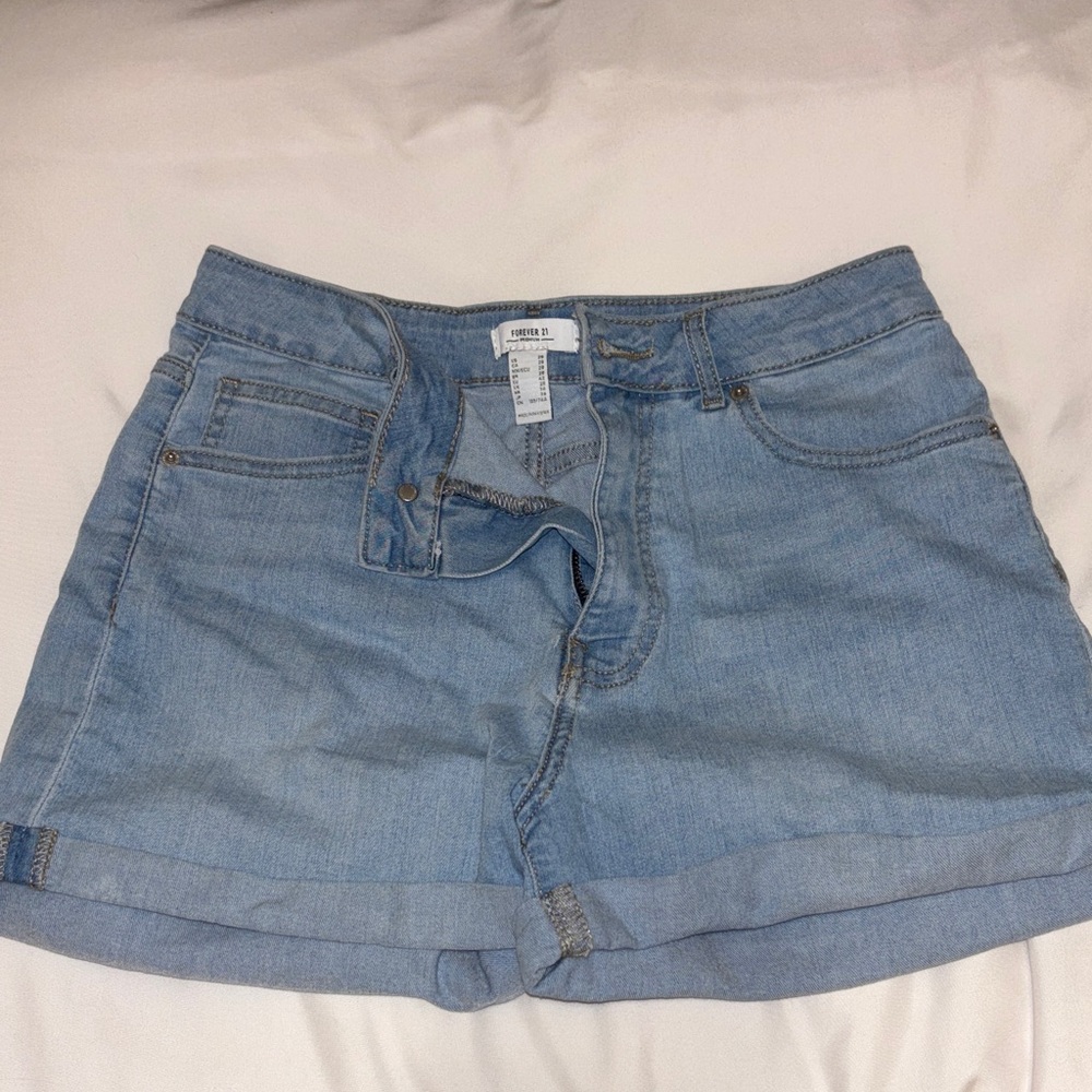 Forever 21 Light Blue Jean Shorts
